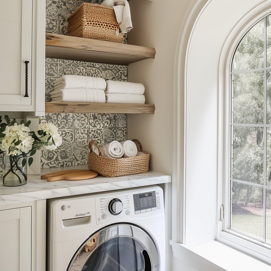 modern spanish laundry room