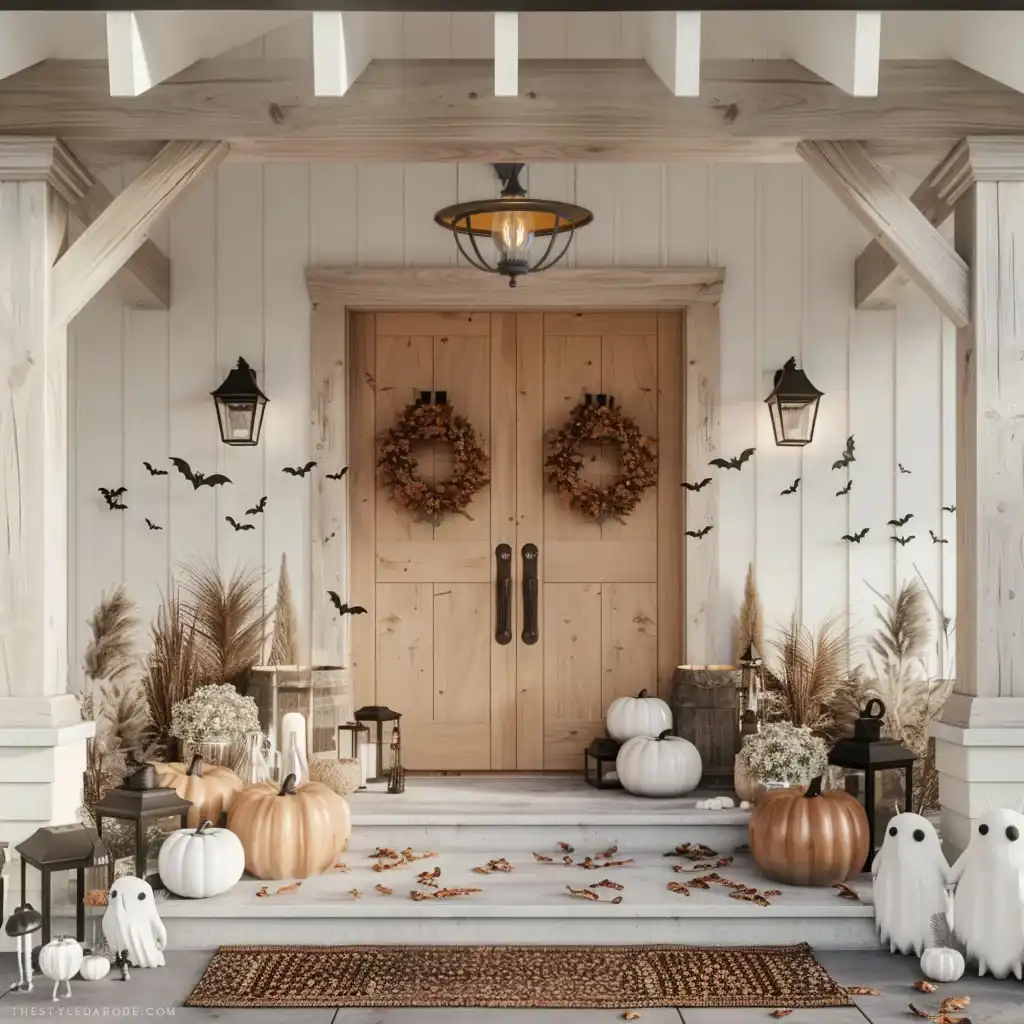 neutral halloween decor