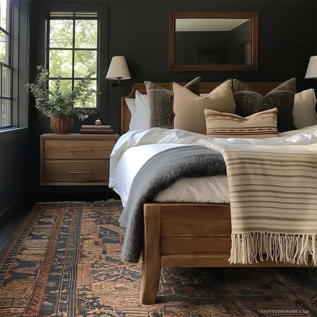 moody bedroom