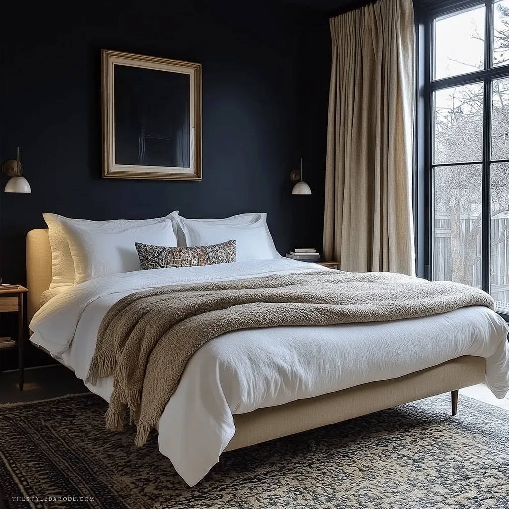 moody bedroom
