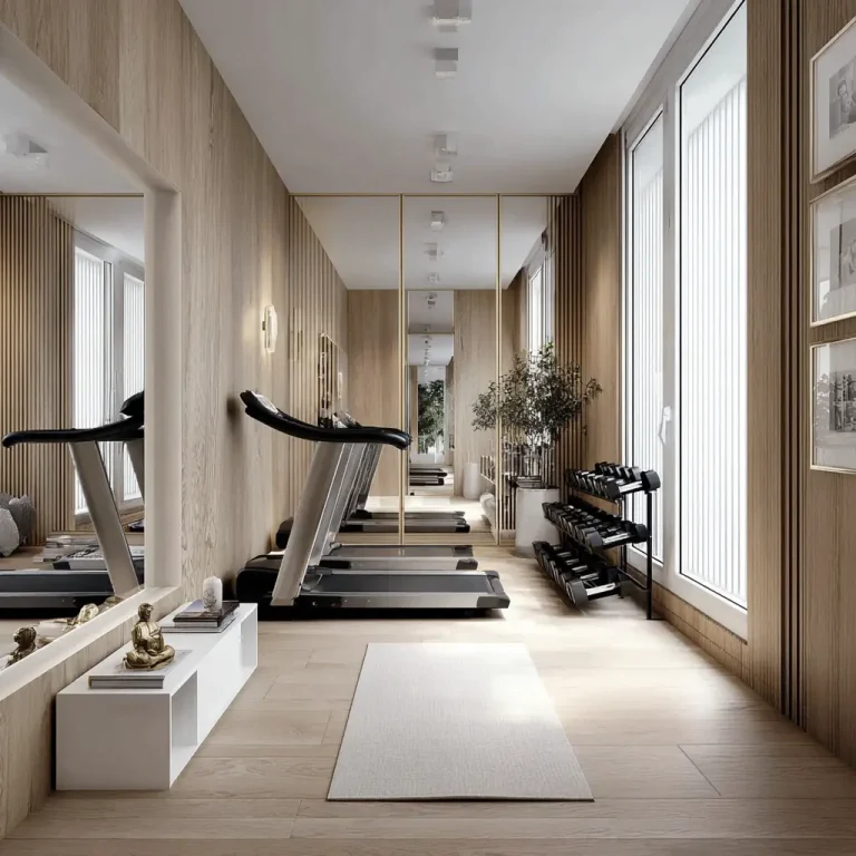 Client Project | Japandi Style Basement Home Gym Remodel