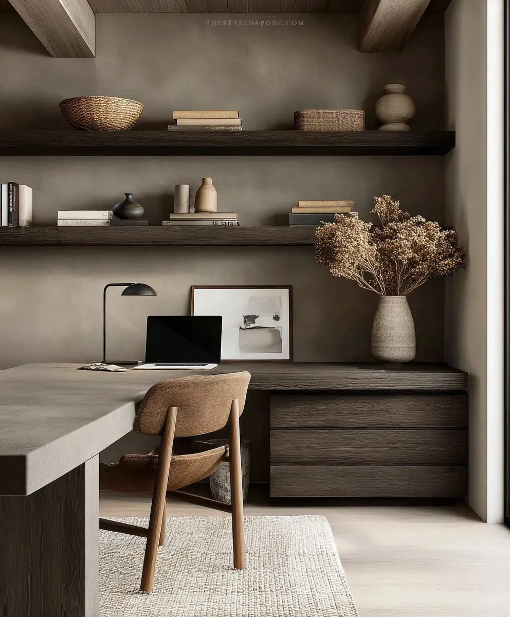 dark home office