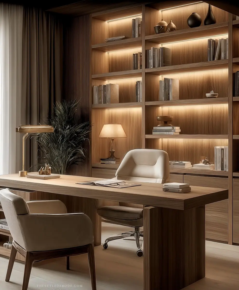 dark home office