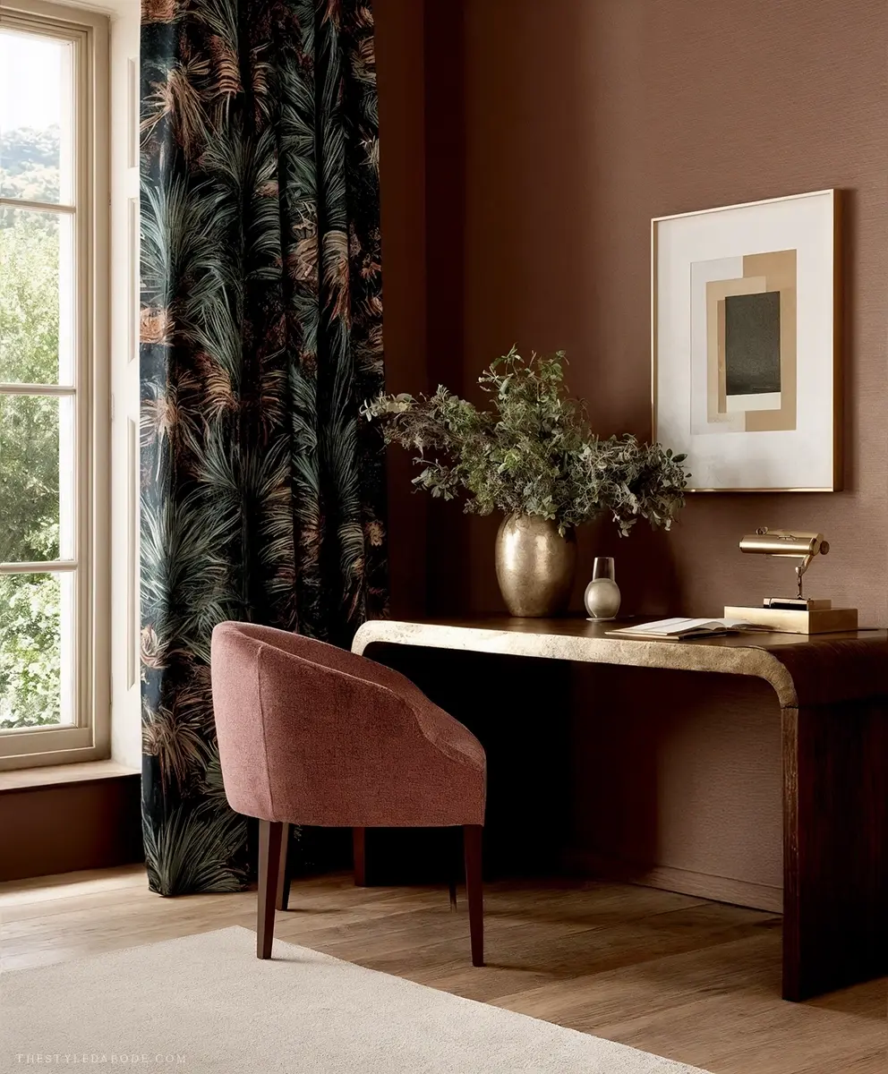 dark home office